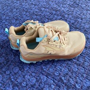 Altra Peach and Light Blue Trail Running Shoes